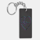 Porte-clés Porte - clé acrylique de vérification cardiaque (Devant gauche)