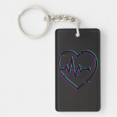 Porte-clés Porte - clé acrylique de vérification cardiaque (Devant)
