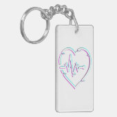 Porte-clés Porte - clé acrylique de vérification cardiaque (Devant gauche)