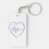Porte-clés Porte - clé acrylique de vérification cardiaque (Dos)