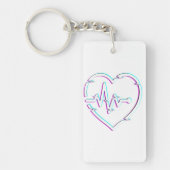 Porte-clés Porte - clé acrylique de vérification cardiaque (Devant)