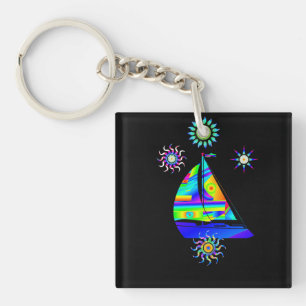 Porte-clés Porte - clé acrylique de voilier
