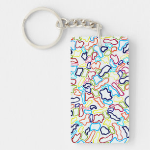 Porte-clés Porte - clé acrylique des bandes de cheveux