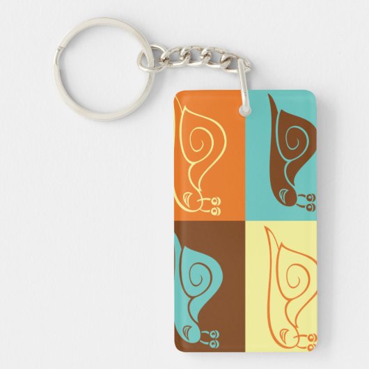 Porte-clés Porte - clé acrylique des escargots (Devant)