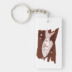 Porte-clés Porte - clé acrylique des furets spatiaux