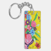 Porte-clés Porte - clé acrylique des papillons et des coccine (Devant gauche)