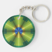 Porte-clés Porte - clé acrylique d'illusion de paon (Dos)