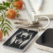 Porte-clés Porte - clé acrylique Doberman Éffrayant sur mesur (Devant droit)