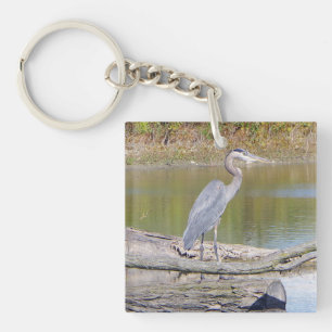 Porte-clés Porte - clé acrylique double face Blue Heron