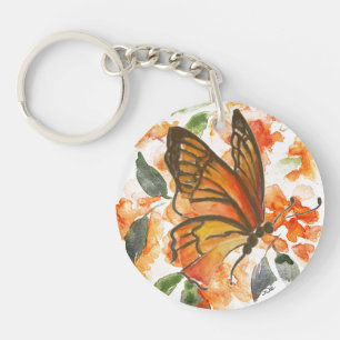 Porte-clés Porte - clé acrylique double face papillon