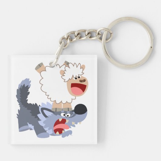 Porte-clés Porte - clé acrylique du mouton et du loup (Dos)
