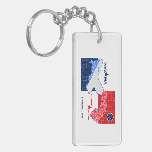Porte-clés Porte - clé acrylique Eclipse annuel Panama (Devant gauche)