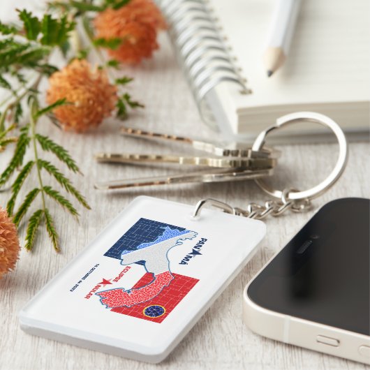 Porte-clés Porte - clé acrylique Eclipse annuel Panama (Devant droit)