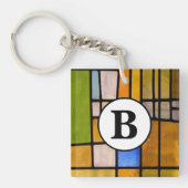 Porte-clés Porte - clé acrylique en verre teint personnalisé (Devant)