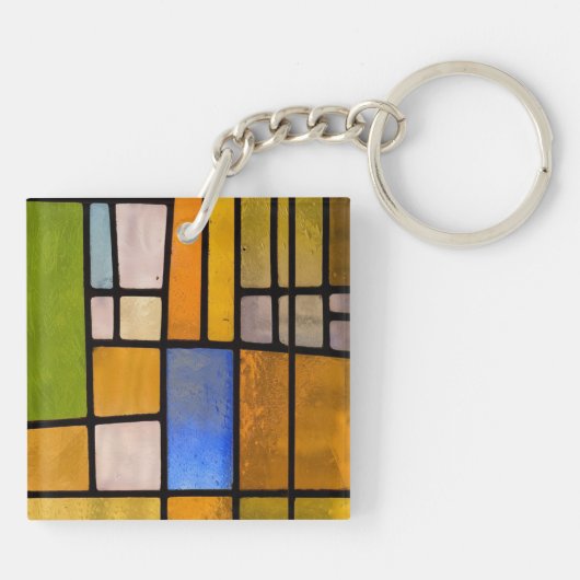 Porte-clés Porte - clé acrylique en verre teint personnalisé (Dos)