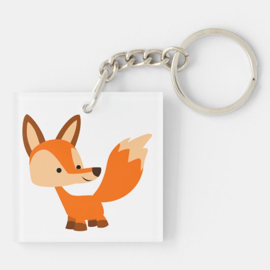 Porte-clés Porte - clé acrylique Fox agréable (Dos)