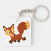 Porte-clés Porte - clé acrylique Fox joli dessin (Dos)