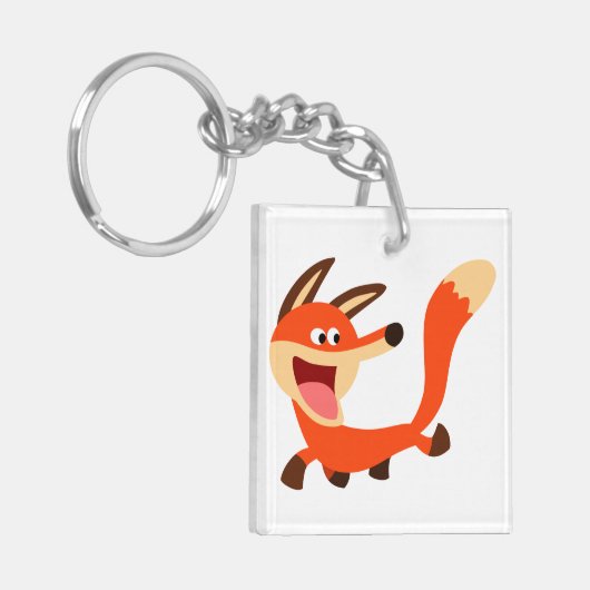 Porte-clés Porte - clé acrylique Fox Mischievous mignon (Devant gauche)