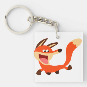 Porte-clés Porte - clé acrylique Fox Mischievous mignon