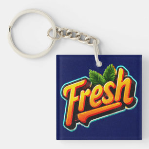 Porte-clés Porte - clé acrylique frais style rétro