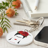 Porte-clés Porte - clé acrylique Frida Kahlo accessoires de p (Devant Droit)