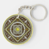 Porte-clés Porte - clé acrylique Gemini Mandala (Dos)