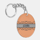 Porte-clés Porte - clé acrylique gris déco (Devant gauche)