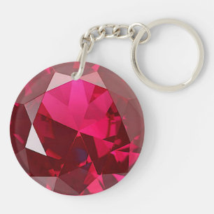 Porte-clés porte - clé acrylique imprimé diamant faux rubis