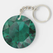 Porte-clés Porte - clé acrylique imprimé Faux Emerald (Dos)