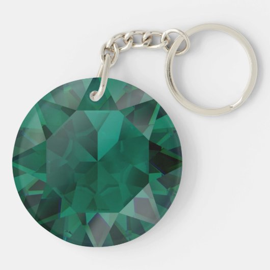 Porte-clés Porte - clé acrylique imprimé Faux Emerald (Dos)