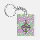 Porte-clés Porte - clé acrylique Jacquard carnaval (Devant gauche)