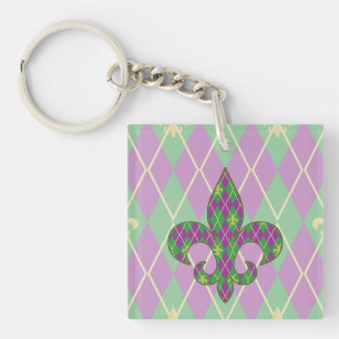 Porte-clés Porte - clé acrylique Jacquard carnaval