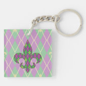 Porte-clés Porte - clé acrylique Jacquard carnaval (Dos)