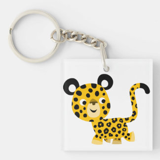 Porte-clés Porte - clé acrylique léopard doux caricature