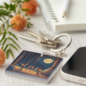 Porte-clés Porte - clé acrylique Lune (Devant Droit)