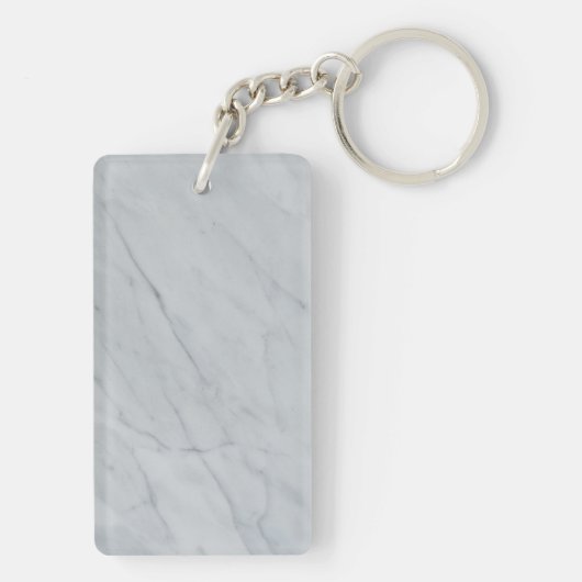 Porte-clés Porte - clé acrylique Marbre blanc pierre (Dos)