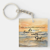 Porte-clés Porte - clé acrylique-Micah 6:8 (Devant)