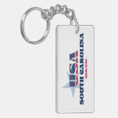 Porte-clés PORTE - CLÉ acrylique Monogramme de Caroline du Su (Devant gauche)