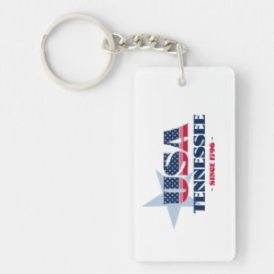 Porte-clés PORTE - CLÉ acrylique monogramme du Tennessee des