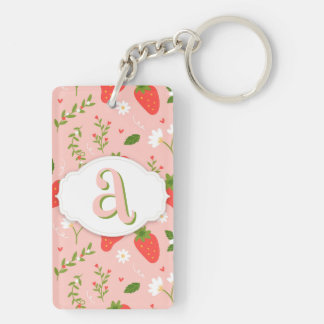 Porte-clés Porte - clé acrylique mou Motif fraise