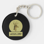 Porte-clés Porte - clé acrylique noir Buck Head (Dos)