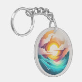 Porte-clés Porte - clé acrylique nuageux Eclipse (Devant gauche)