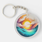 Porte-clés Porte - clé acrylique nuageux Eclipse (Devant)