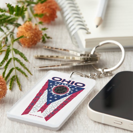 Porte-clés Porte - clé acrylique Ohio Total Eclipse (Devant droit)