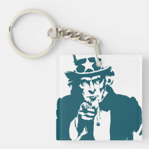Porte-clés Porte - clé acrylique oncle Sam