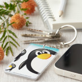 Porte-clés porte - clé acrylique "Pingouins amusants" (double (Devant droit)