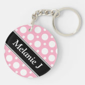 Porte-clés Porte - clé acrylique Pois assisté Cafe Pink (Dos)