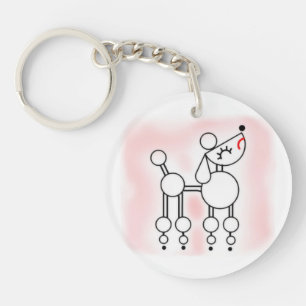 Porte-clés Porte - clé acrylique pour canicule de jouet blanc