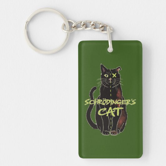 Porte-clés Porte - clé acrylique pour chat de Schrodinger (Devant)