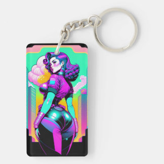 Porte-clés Porte - clé acrylique pour fille Pinup Vaporwave N